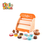 Educational Kids Breakfast Dinner Coffee Maker Toy,Wooden Kitchen  Play Set Toy